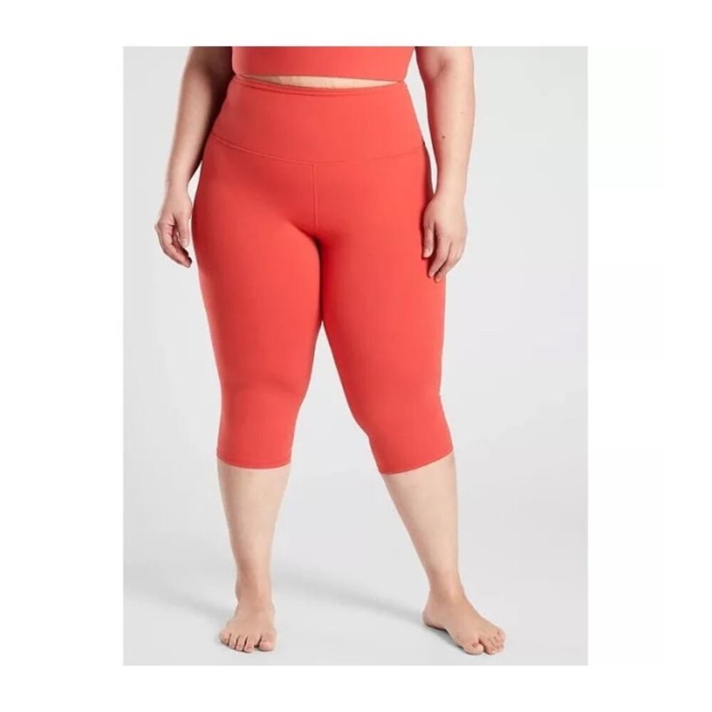 ATHLETA Ultra High Rise Elation Crop Leggings In Lychee Red Size 2X